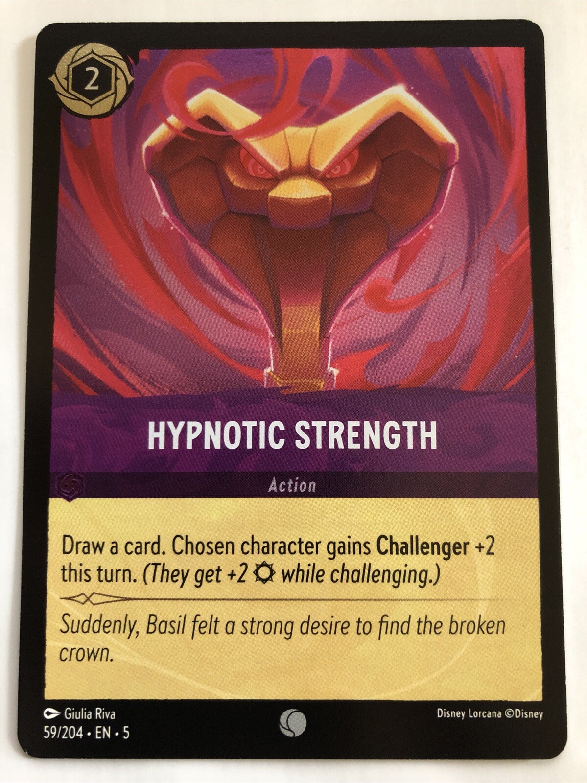 Disney Lorcana Shimmering Skies Hypnotic Strength Cold Foil 59/204 NM