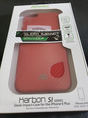   Evutec Cell Phone Case for iPhone 6 Plus Karbon S1 Series Red New