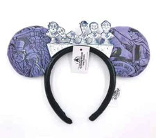 Disney Parks Haunted Mansion 50th Minnie Ears Exclusive Halloween Headband #
