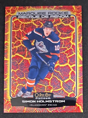 2022-23 O-Pee-Chee Platinum Hot Magma Rookie #270 Simon Holmstrom /499 Islanders