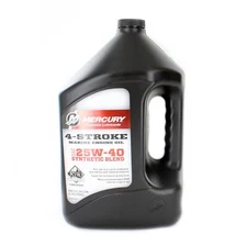 Mercury Marine New OEM 25W-40 Synthetic Blend 4-Stroke Oil 1 Gal., 92-8M0078630