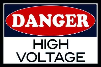 Blechschild 20x30 DANGER High Voltage Vorsicht Hochspannung Warnung Hinweis Schi