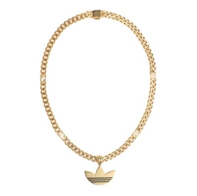GUCCI Adidas Collaboration Necklace Trefoil Golmette Chain Pendant