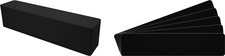 100 12" Record Shelf Index Divider Cards - 3"x13-3/4" - Black Standard 40mil