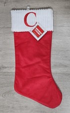 18" Christmas Monogram Stocking Letter "C"