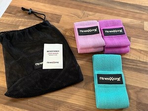 3 x Fabric Resistance Bands Heavy Duty Booty Glute Leg Hip Circle Butt Non Slip