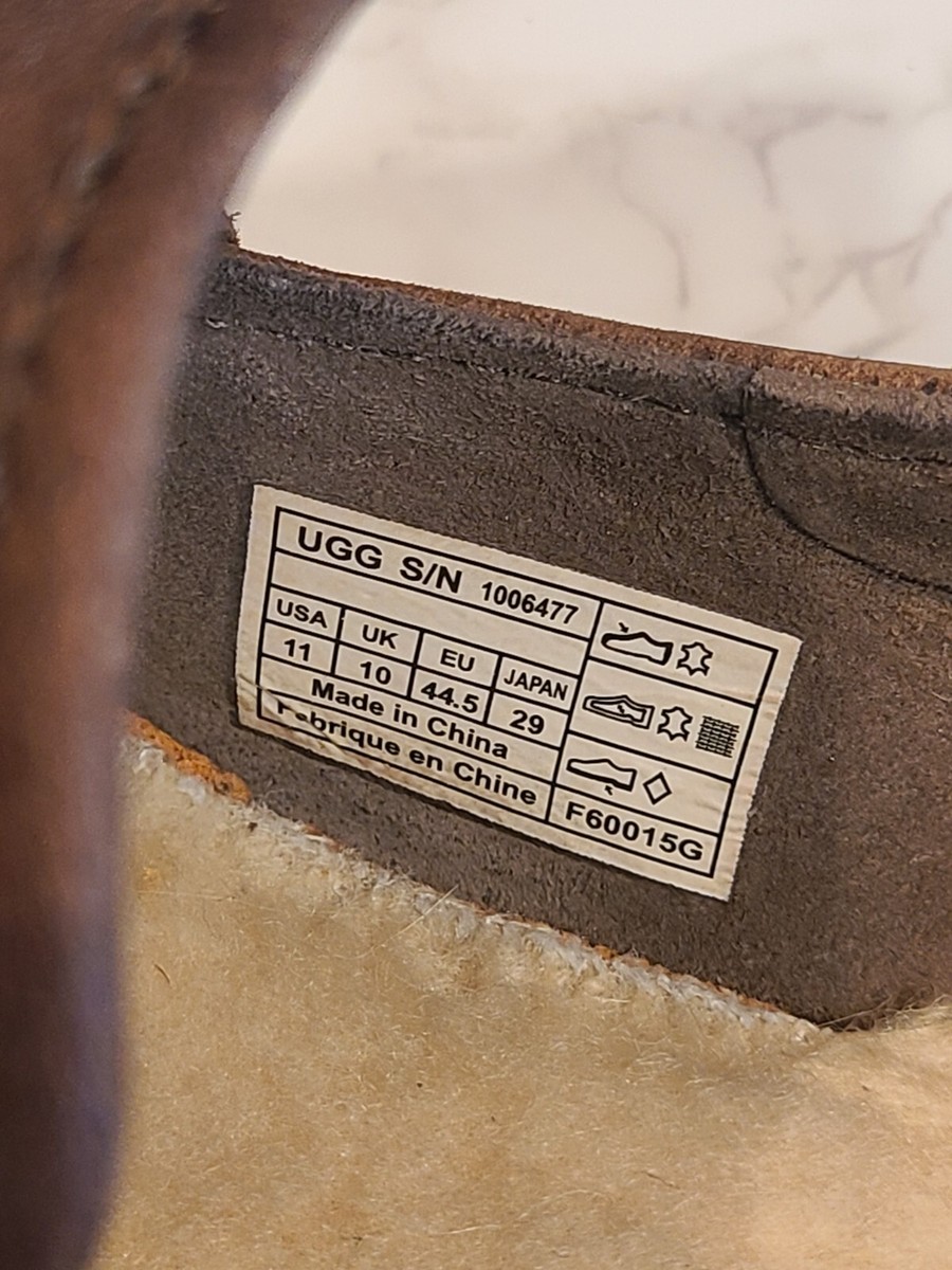 Ugg Stout Brown Hunley Leather Loafers Driving Shoes  display picture 3