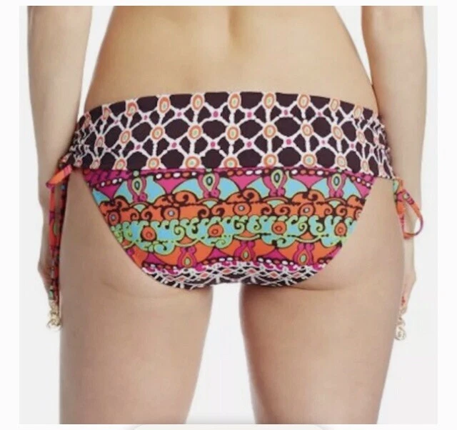 Nuevo con etiquetas Trina Turk Venice Beach Talla 6 Bandeau Top y Talla 8 Faja Hipster Parte Inferior Moca Foto 4 de 4