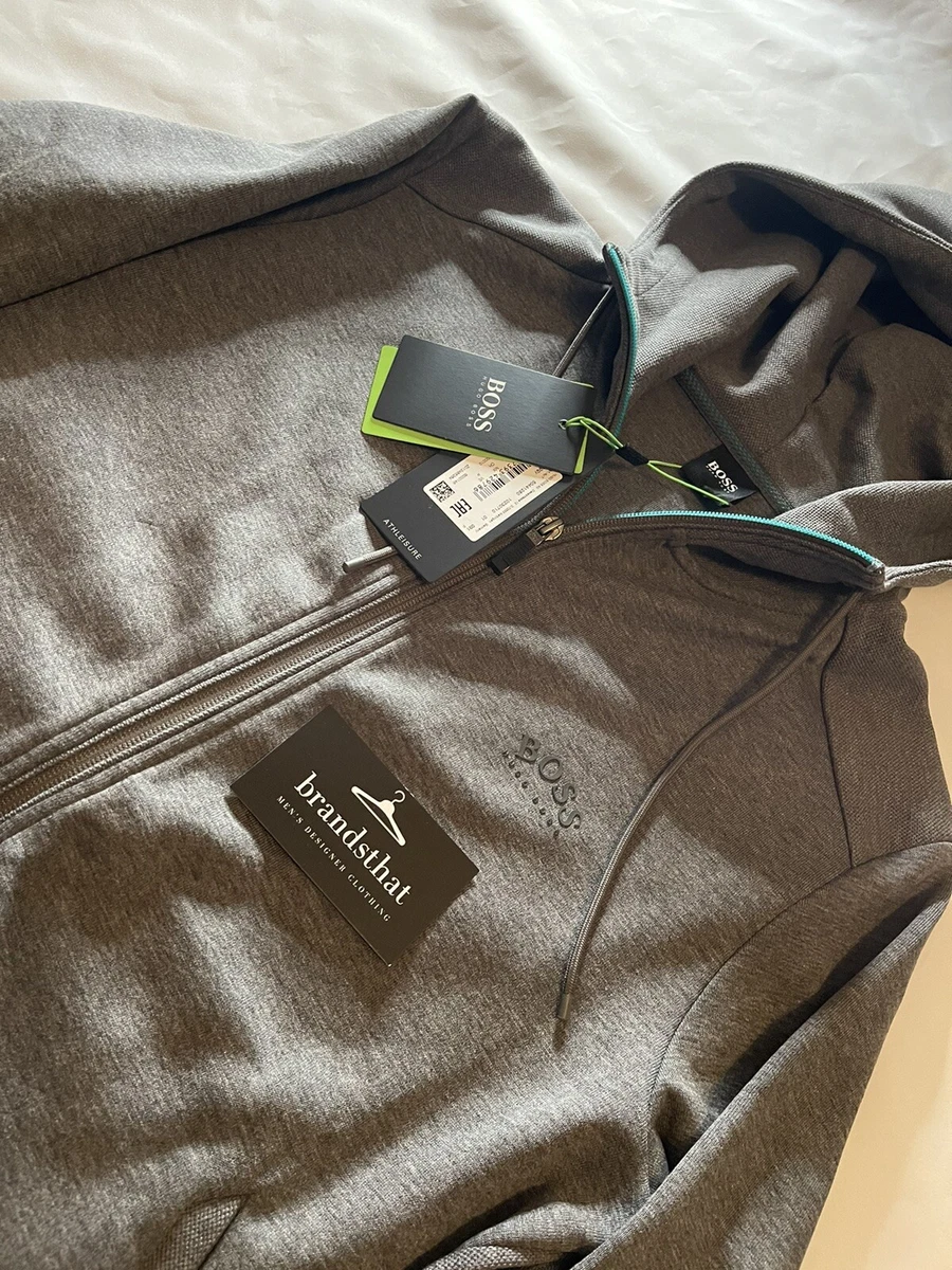 sikkerhed Caius skrot Mens Hugo Boss Hoodie Jumper Sweathsirt Grey Boss Green Small Tracksuit  Hoddy | eBay