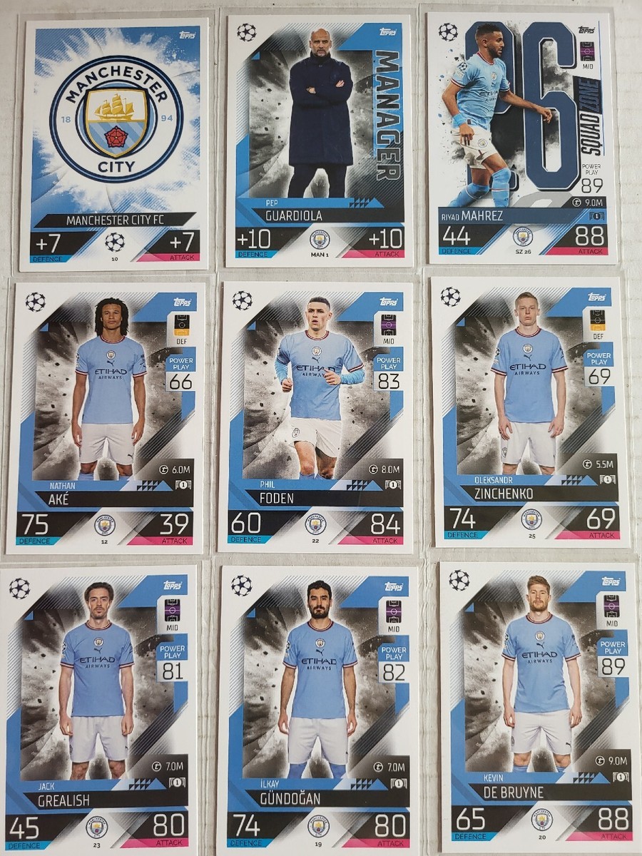Topps Match Attax 2022/23 Manchester City Bundle 21x Cards