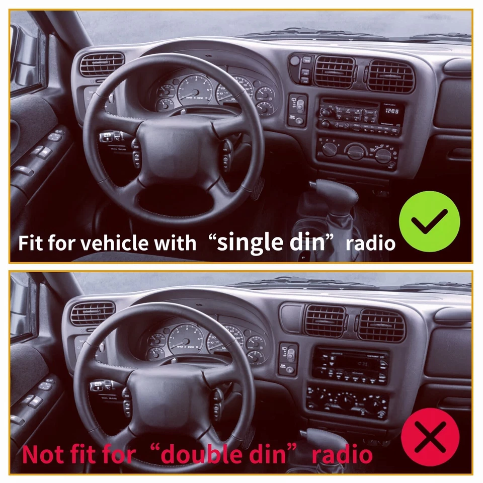 Dash Trim Bezel Single Din Fit For 1998-2004 Blazer Jimmy Sonoma S10 Bravada New Foto 2 de 4