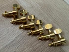 Genuine Ibanez SCREWLESS Tuning Pegs 6L Lefty/ REVERSEInline Tuners in GOLD