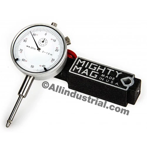 MIGHTY MAG + 0-1" DIAL INDICATOR COMBO SET INSPECTION HOLDER MAGNETIC BASE KIT