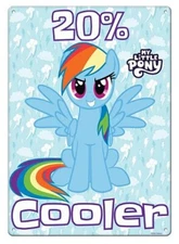 My Little Pony 20% Cooler Rainbow Dash Metal Sign Poster 8.25 x 11.5 NEW SEALED