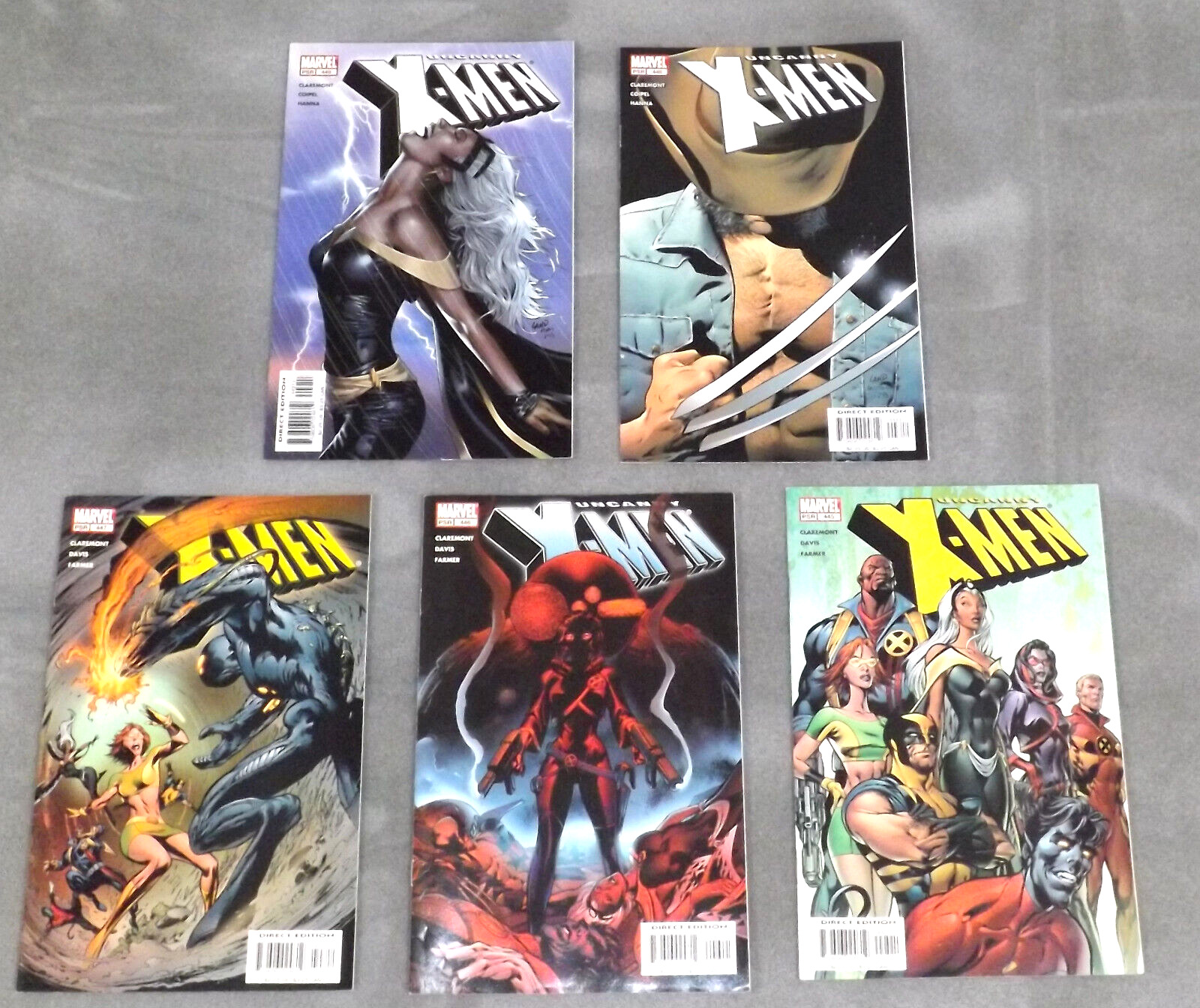 UNCANNY X-MEN #445-449 VF/NM Alan Davis Wolverine 5 Issues Marvel Comics MCU