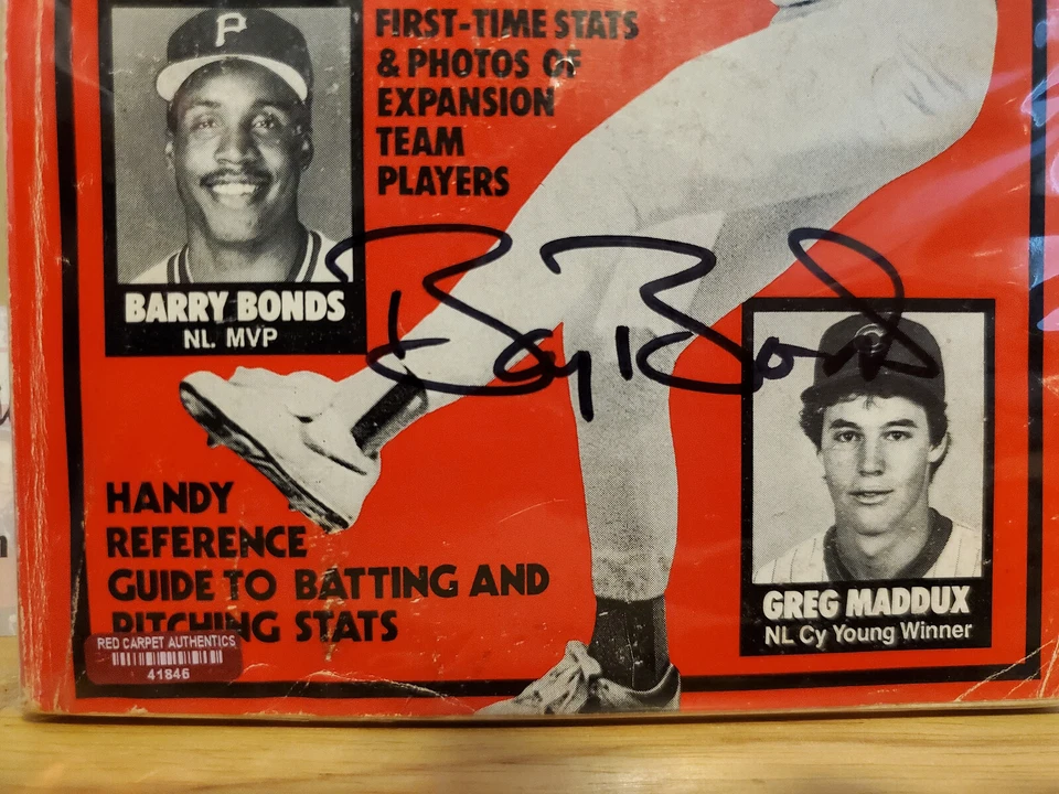 Barry Bonds Signed Autographed Who's Who in Baseball 1993 78th Edition with COA - Image 2 of 4