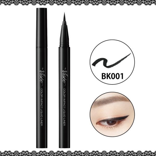 [KOSE VISEE] Color Impact Liquid Eyeliner INTENSE BLACK BK001 0.4g