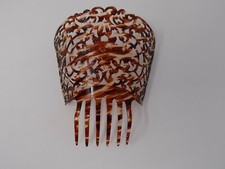 Large 10 1/2 x 9 Spanish Mantilla Flamenco Peinata Comb  Tortoise Celluloid