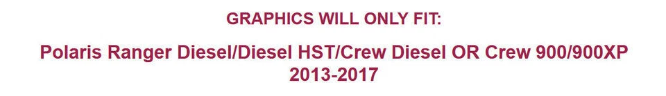 UTV Graphics Stickers Decal For Polaris Ranger Diesel/Crew/900XP 13-17 BACKLAND - Image 2 of 3