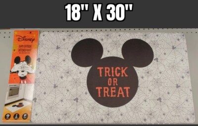 Disney Mickey Mouse Anti Fatigue Mat 18''x30'' Halloween Spiderwebs Trick Or Treat