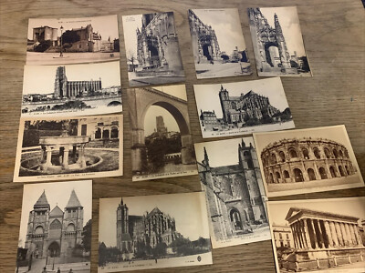 France Nimes Le Mans Albi 1920's Antique Real photo card lot of 13