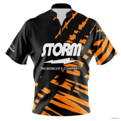 NEW! Storm Team Tiger Pattern Quick Zip Bowling Jersey Size S-5XL Love Bowling 