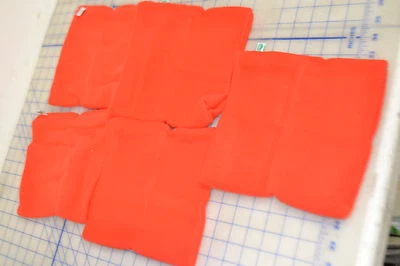 *bulk lot 5 orange fleece acrylic turtle fur kids size youth hunting safety