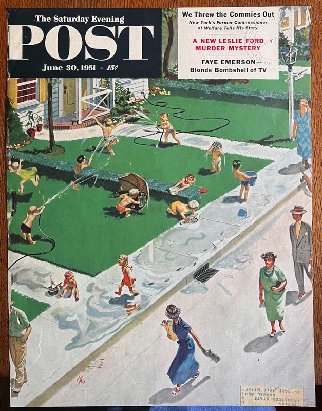 Saturday Evening Post magazine June 9, 1951 - Cover Only, Thornton Utz art