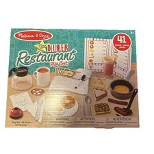 Melissa Doug Star Diner Restaurant Play Set 41 pcs Damaged Box Open Box/ New