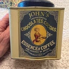 Vintage John's Chocolates Cocoas Tin Multi-color Advertising Sign