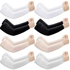 8 Pairs Elderly Skin Thin Protector Sleeves Bruise White, Beige, Black, Gray