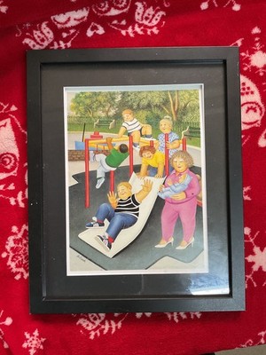 BERYL COOK, Vintage Art Gallery Print - Unique Gift, OOAK RARE DELUXE FRAMED