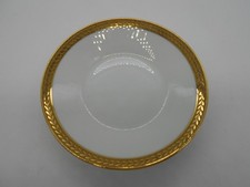 MAGNIFIQUE SOUS TASSE / COUPELLE BLANCHE & OR EN PORCELAINE DE LIMOGES HAVILLAND