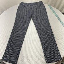 LANDS END Blue White Slim Leg Twill Chino Pants Womens 6 NWOT
