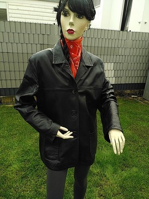 E.B. Company Casual Schwarz Leder Wenig Getragen Top Zustand