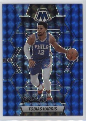 2022-23 Panini Mosaic Blue Mosaic Prizm 184/199 Tobias Harris #28 14mf