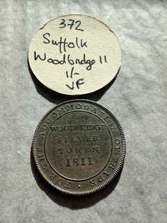 NICE Silver Shilling SUFFOLK Woodbridge William Sizer. 1811. D.11 RR