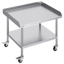 VEVOR Stainless Steel Work Table 30"x36" Commercial Food Prep Table W/ 4 Casters