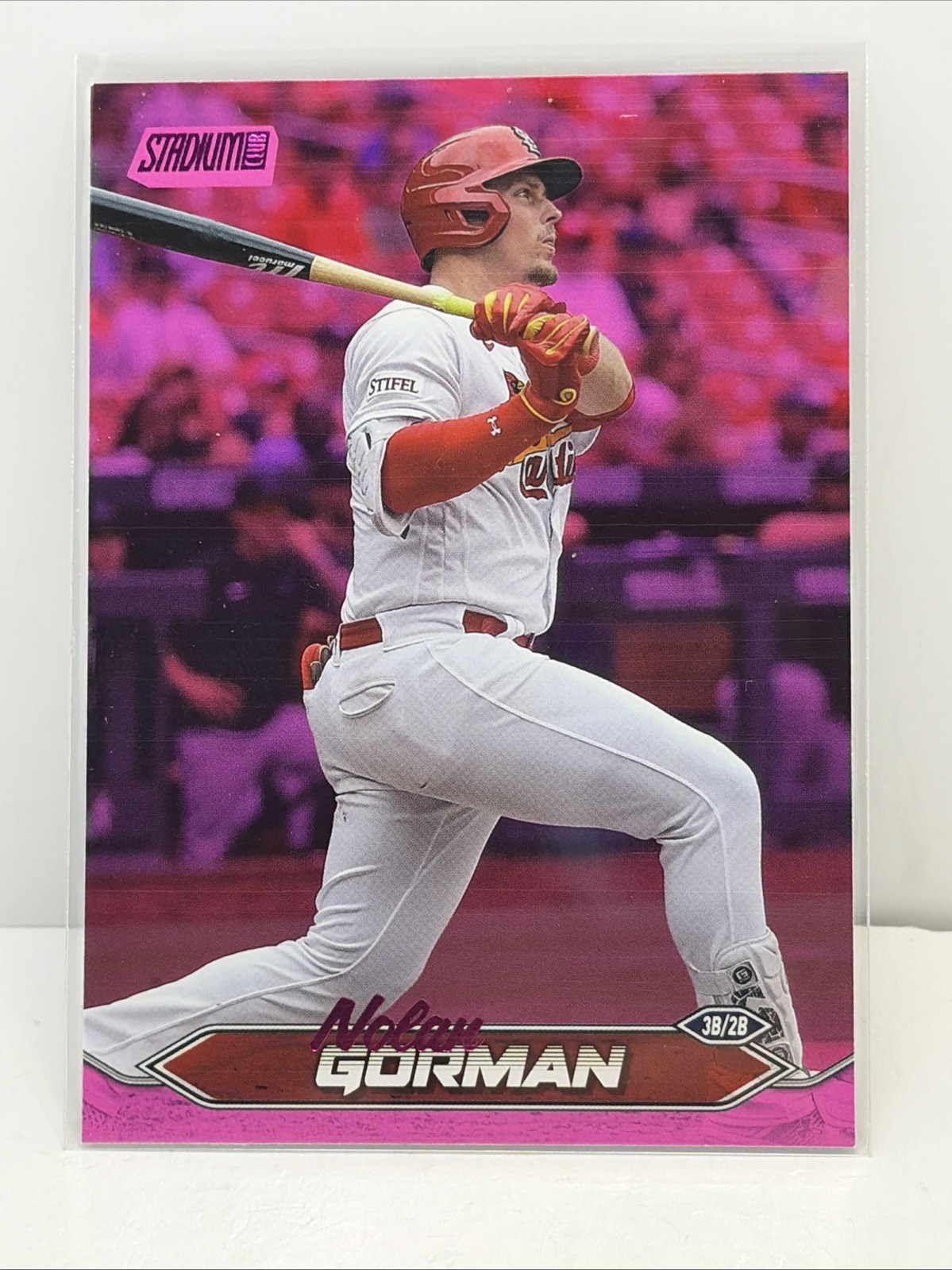 2024 Topps Stadium Club - Nolan Gorman #277 Pink Foil
