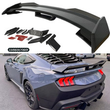 For 2024-26 Ford Mustang S650 Carbon Fiber Highkick Rear Spoiler Wing Wickerbill