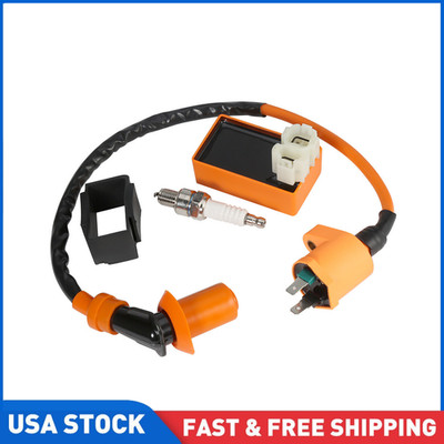 Racing AC CDI Box Ignition Coil Spark Plug For GY6 50cc-150cc ATV Moped Csfwokqv