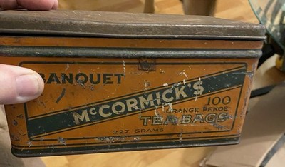 Vintage McCormick Lipton Tea Bags Advertising Tin