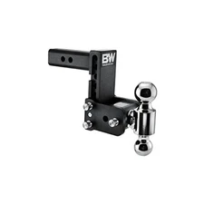  Adjustable Trailer Hitch Ball Mount - Fits 2" Receiver, Dual Ball Tow & Stow