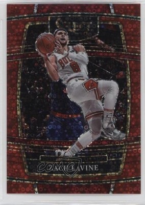 2021-22 Panini Select Concourse Red Disco Prizm 8/49 Zach LaVine #76 hs9