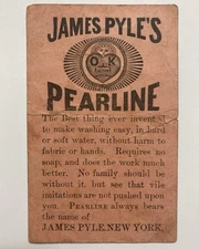 c.1870s JAMES PYLES PEARLINE VICTORIAN TRADE CARD NEW YORK ADAM AND EVE 4”