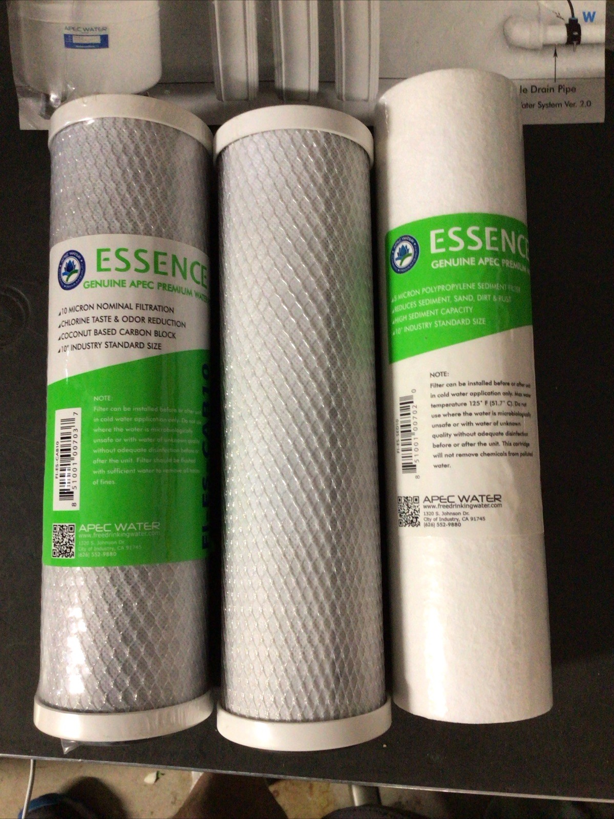 APEC Roes PH-75 Water System Replacement Pre-Filters Set