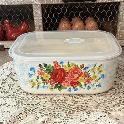 The Pioneer Woman Sweet Rose Rectangular 1.5 qt Container Snap Lid 2pc