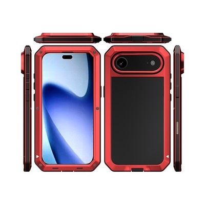For iPhone 17 Air Heavy Duty Shockproof Protector Armor Metal Protective Case