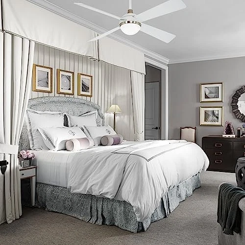  F623L-WHF/BN Orb 54 Inch Ceiling Fan with Integrated 16W LED Light in Flat  - Picture 3 of 8