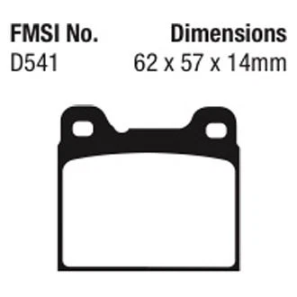 For Volvo 940 1991-1995 EBC DP41043R Yellowstuff Rear Brake Pads - Изображение 2 из 3